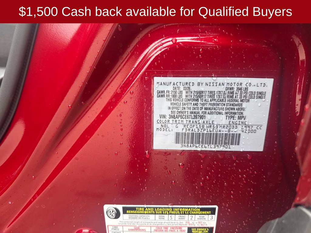2026 Scarlet Ember Tintcoat Nissan Kicks SV FWD SUV