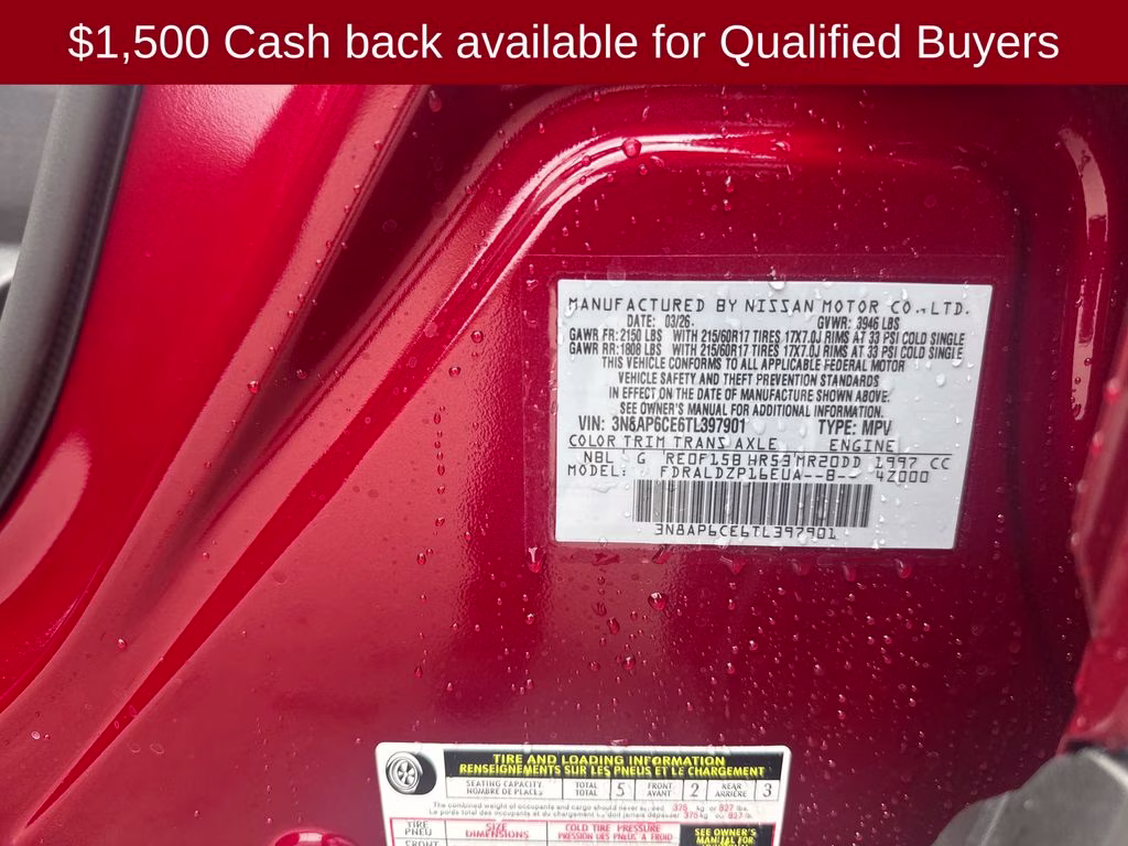 2026 Scarlet Ember Tintcoat Nissan Kicks SV FWD SUV