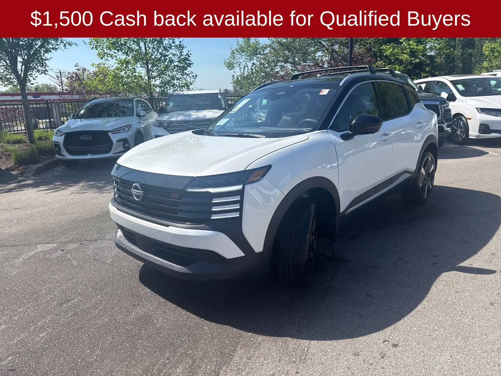 2026 Aspen White/Super Black Nissan Kicks SR FWD SUV