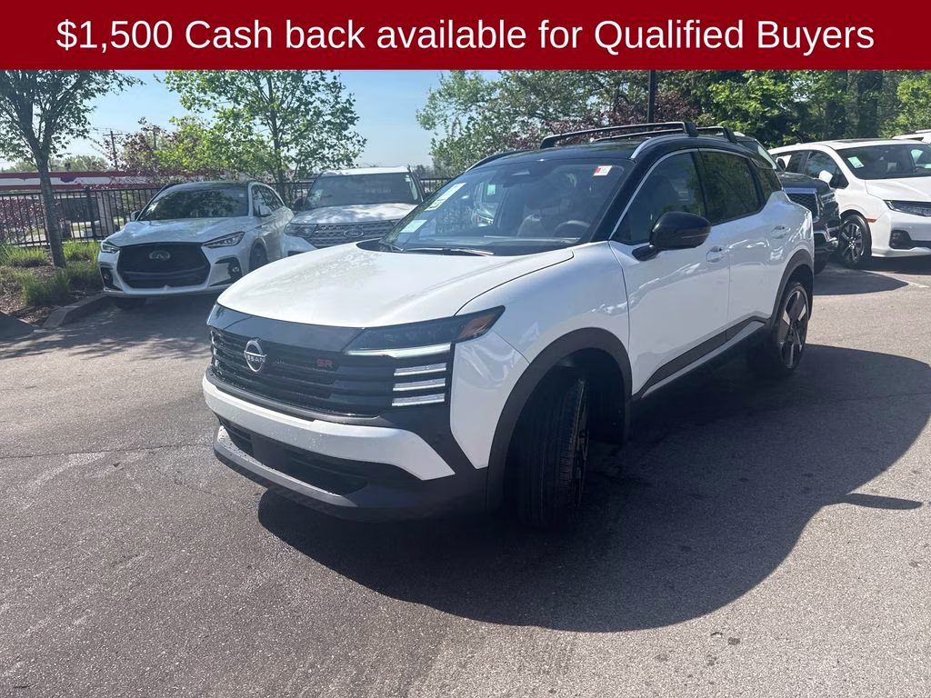 2026 Aspen White/Super Black Nissan Kicks SR FWD SUV