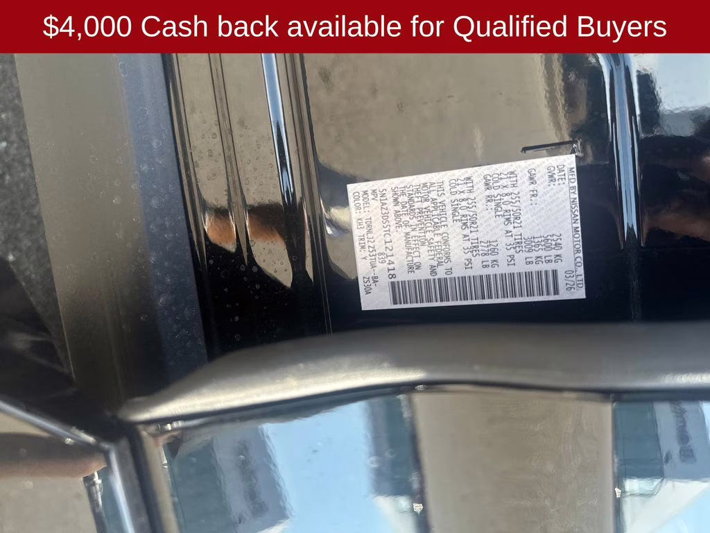 2026 Super Black Nissan Murano Platinum AWD SUV