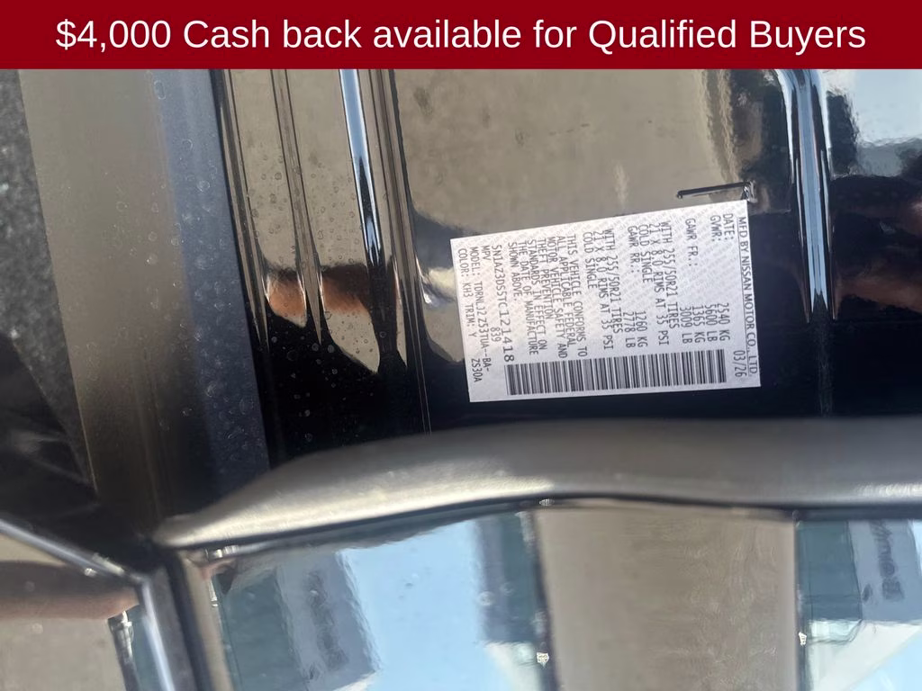 2026 Super Black Nissan Murano Platinum AWD SUV