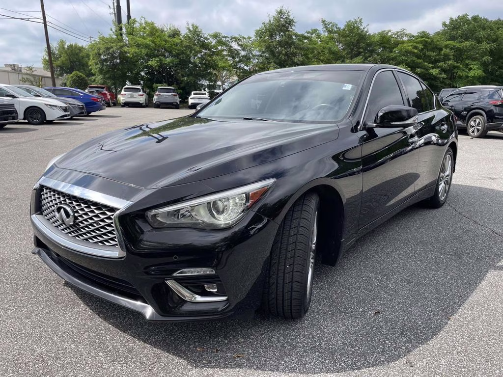 2023 Black Obsidian INFINITI Q50 LUXE AWD Sedan