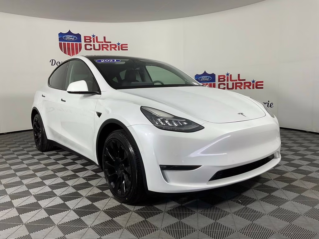 2021 Pearl White Multi-Coat Tesla Model Y Long Range AWD SUV