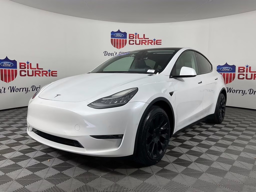 2021 Pearl White Multi-Coat Tesla Model Y Long Range AWD SUV