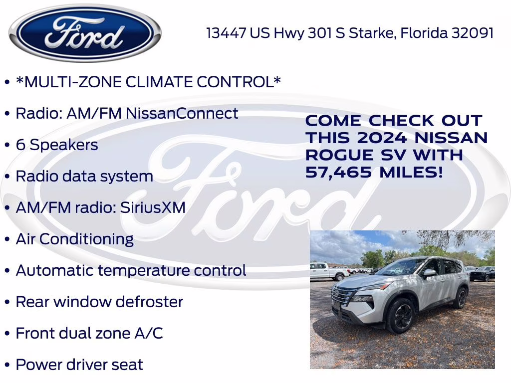 2024 Brilliant Silver Metallic Nissan Rogue SV AWD SUV