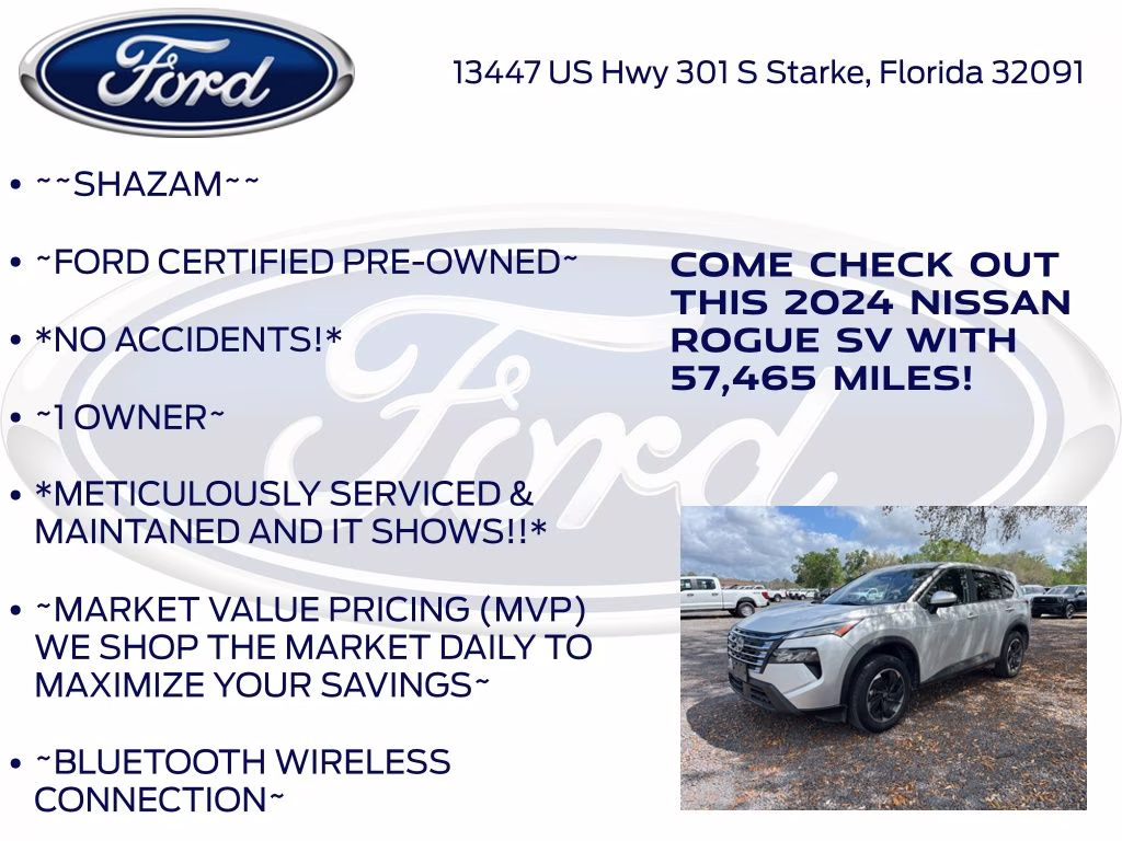 2024 Brilliant Silver Metallic Nissan Rogue SV AWD SUV