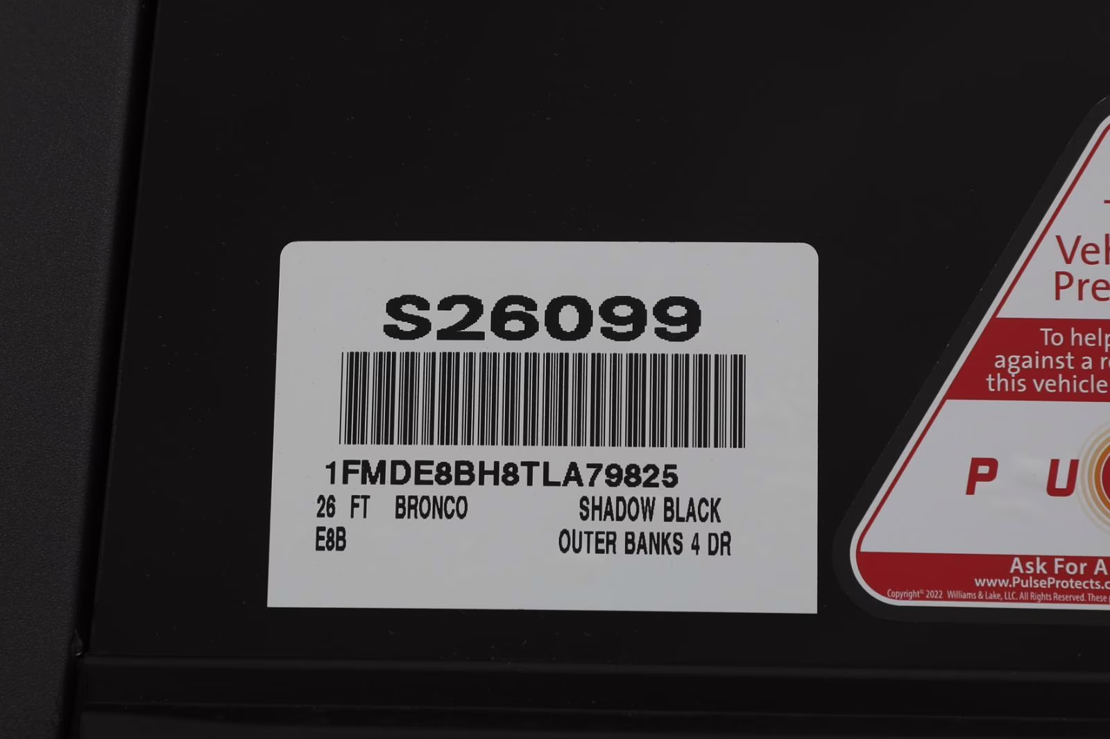 2026 Shadow Black Ford Bronco Outer Banks 4X4 SUV
