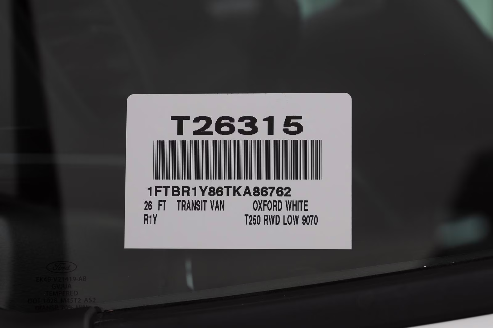 2026 Oxford White Ford Transit Cargo Van RWD Van