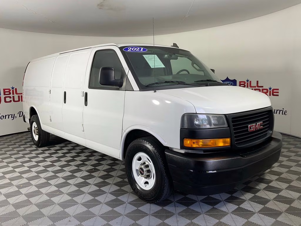 2021 Summit White GMC Savana 2500 V8 Work Van RWD Van