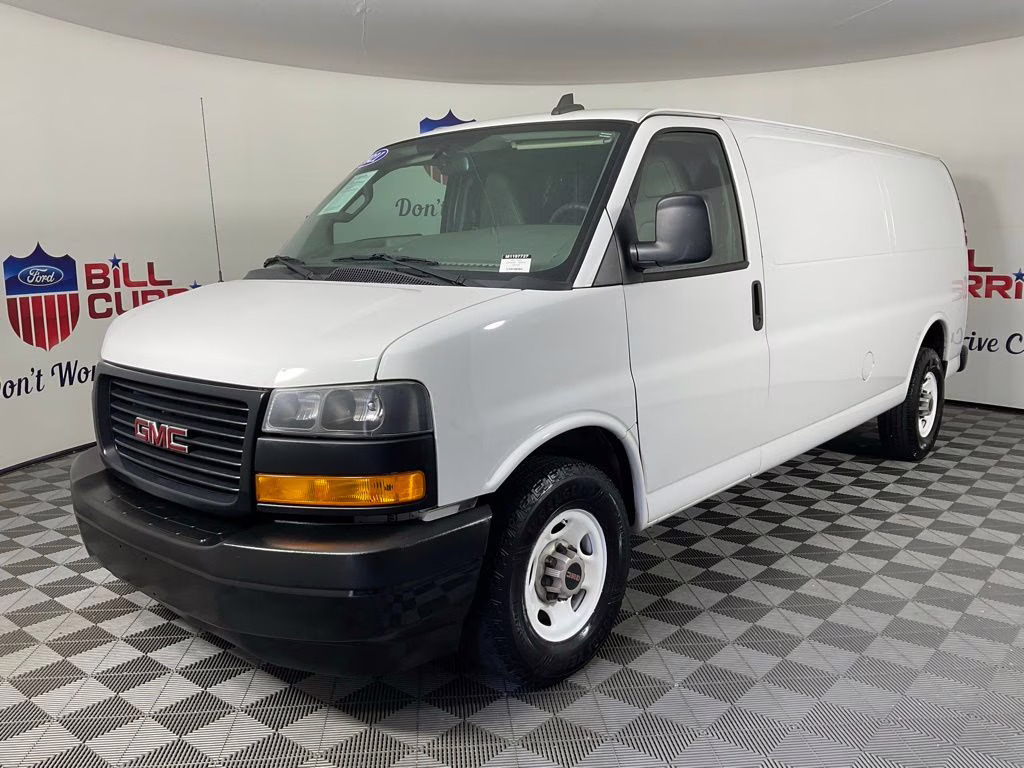 2021 Summit White GMC Savana 2500 V8 Work Van RWD Van