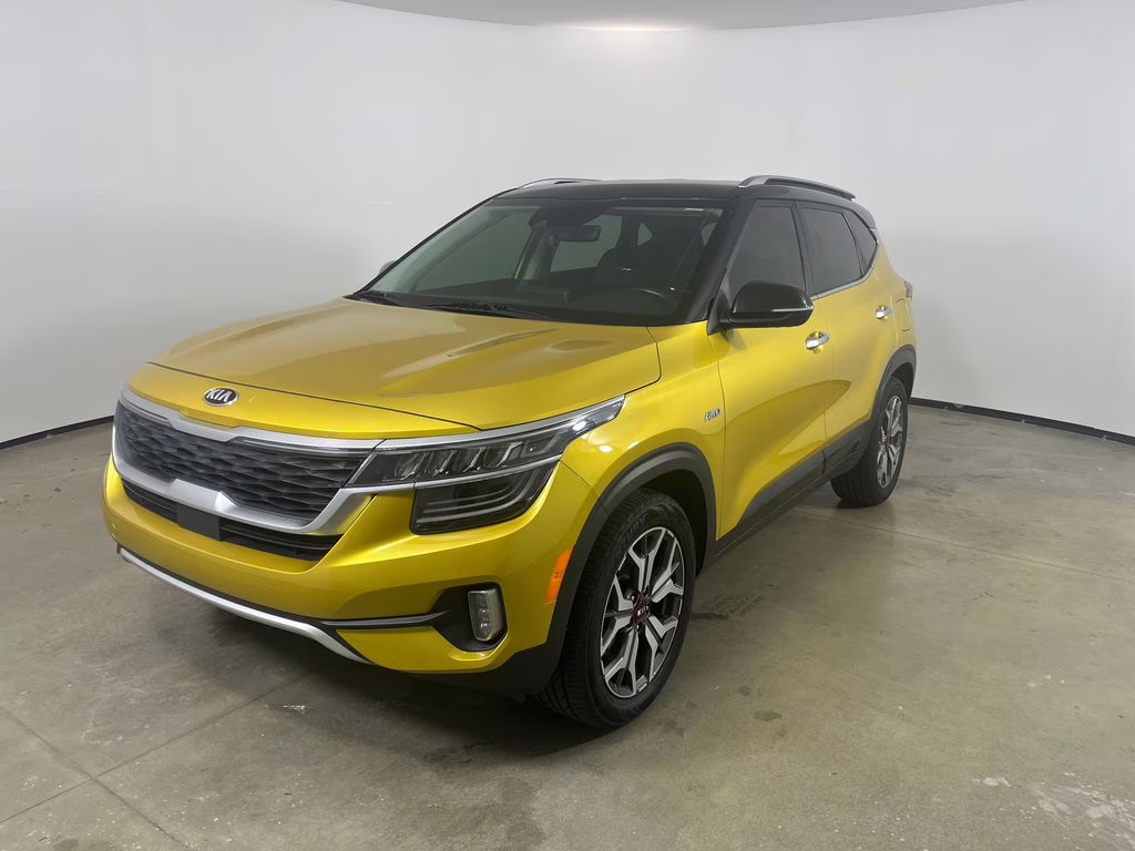 2021 Starbright Yellow/Black Roof Kia Seltos SX AWD SUV