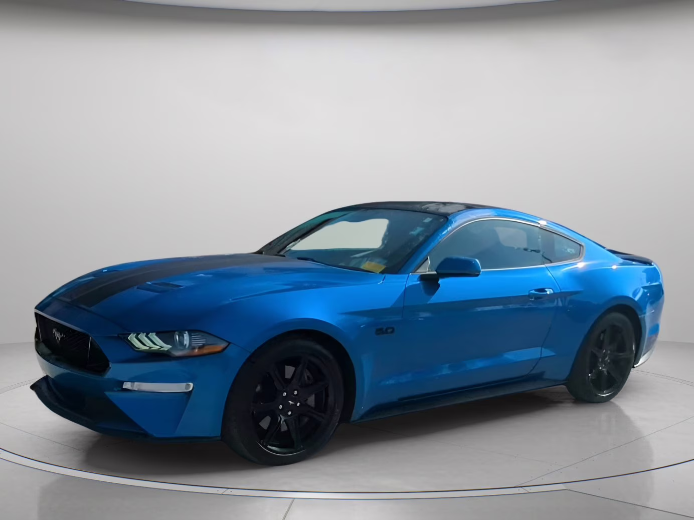 2020 Velocity Blue Metallic Ford Mustang GT Premium RWD Coupe