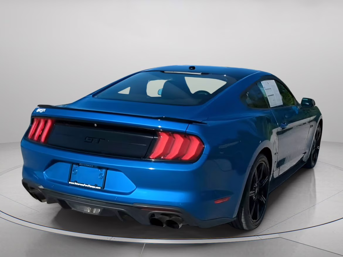 2020 Velocity Blue Metallic Ford Mustang GT Premium RWD Coupe