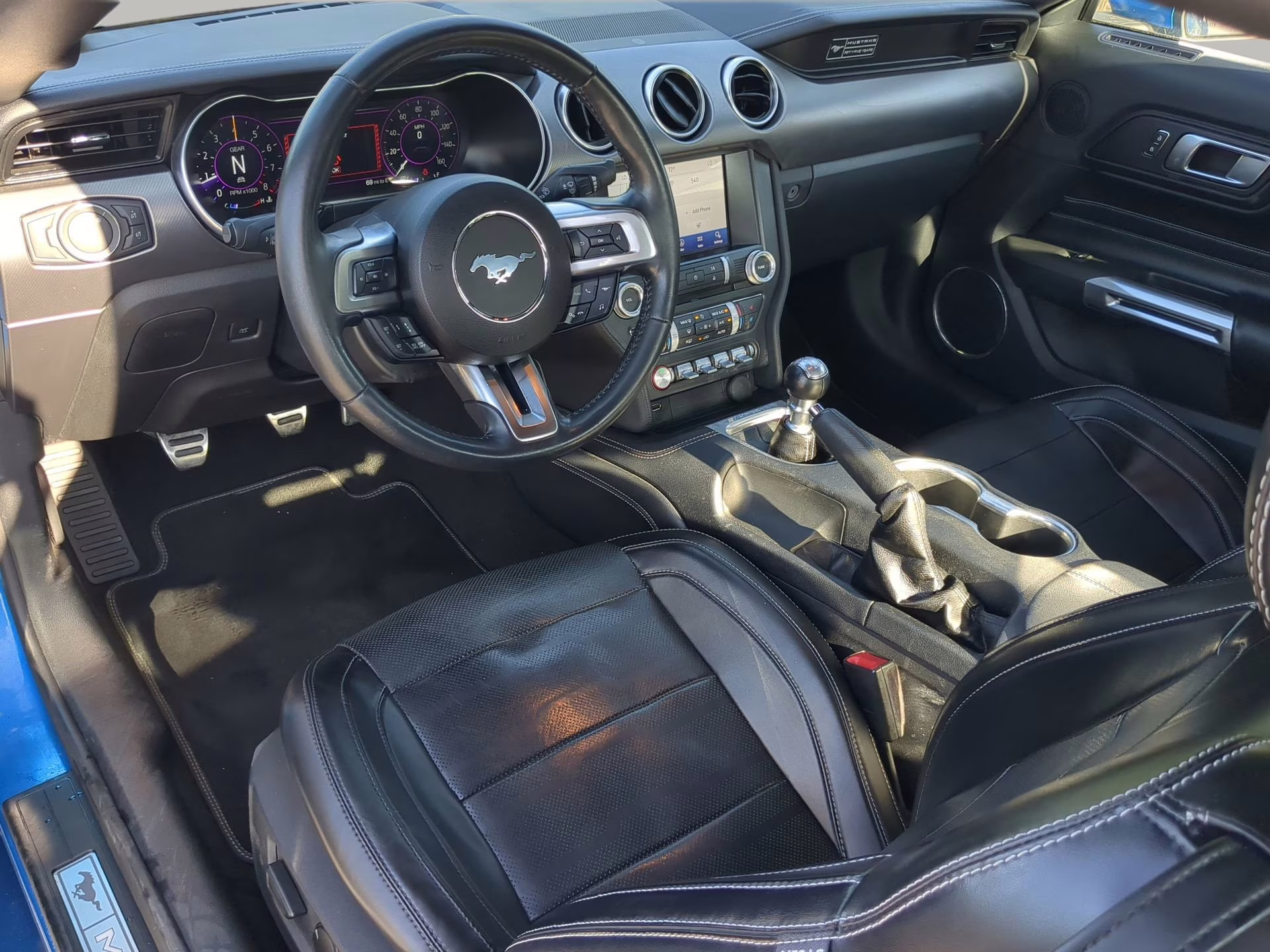 2020 Velocity Blue Metallic Ford Mustang GT Premium RWD Coupe