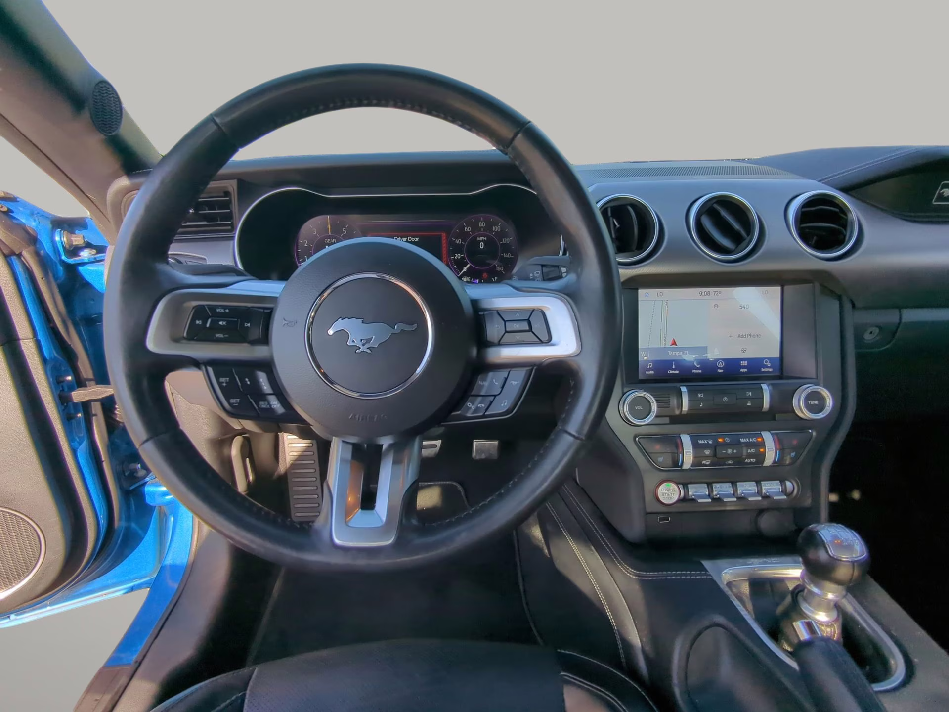 2020 Velocity Blue Metallic Ford Mustang GT Premium RWD Coupe