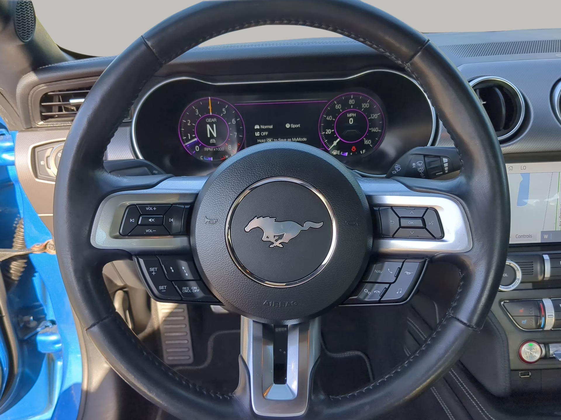 2020 Velocity Blue Metallic Ford Mustang GT Premium RWD Coupe