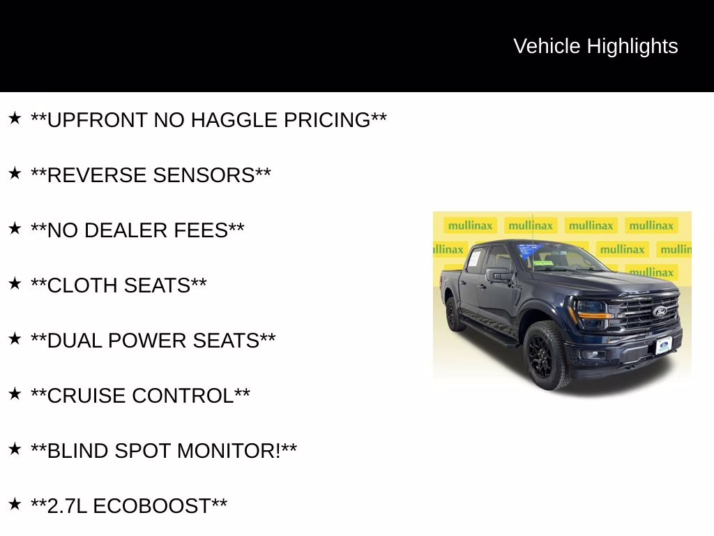 2024 Antimatter Blue Metallic Ford F-150 XLT 4X4 Truck