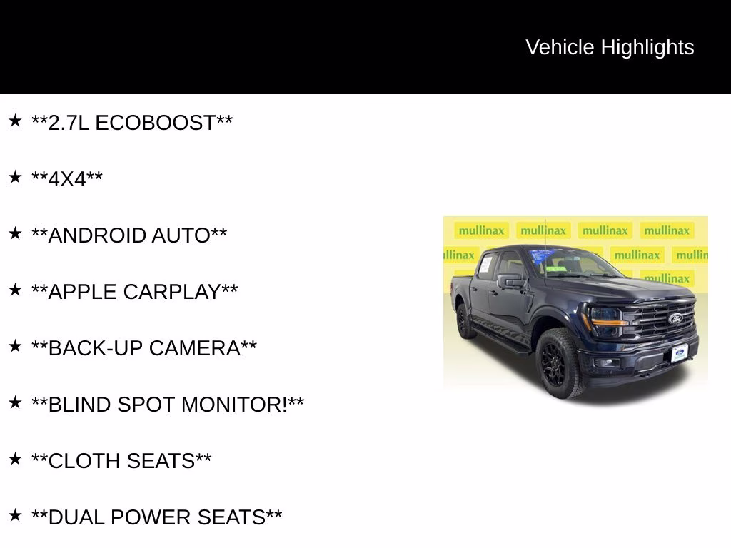 2024 Antimatter Blue Metallic Ford F-150 XLT 4X4 Truck