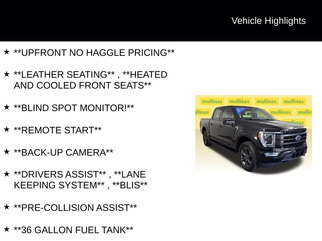 2023 Agate Black Metallic Ford F-150 Lariat 4X4 Truck