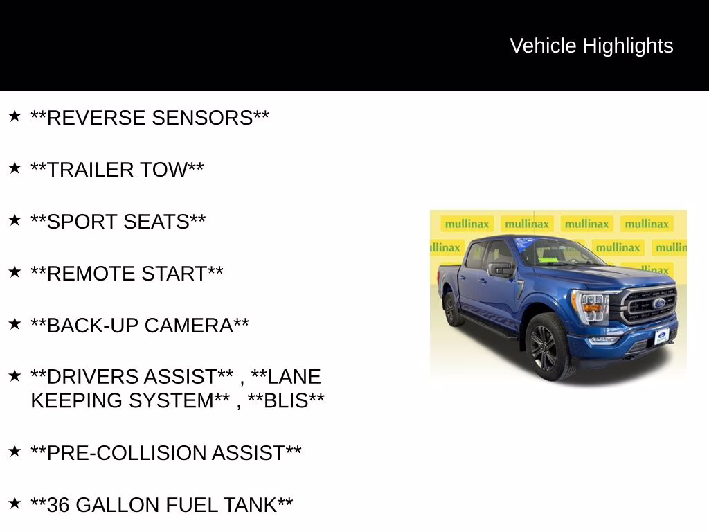 2023 Atlas Blue Metallic Ford F-150 XLT 4X4 Truck