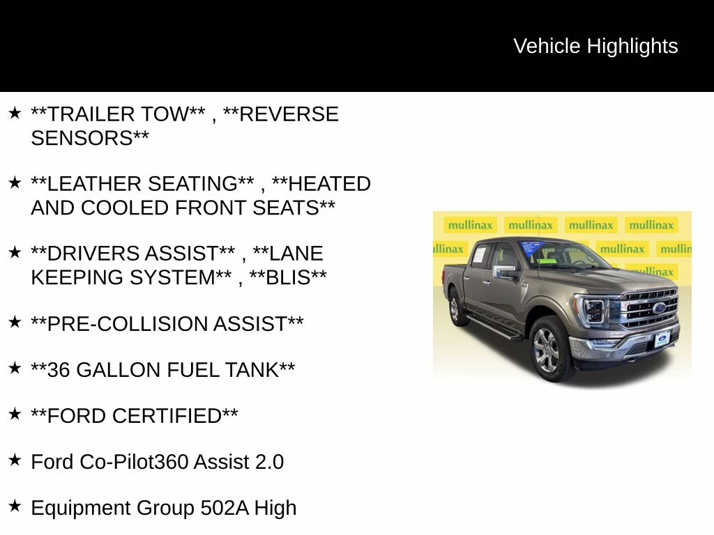 2023 Stone Gray Metallic Ford F-150 Lariat 4X4 Truck
