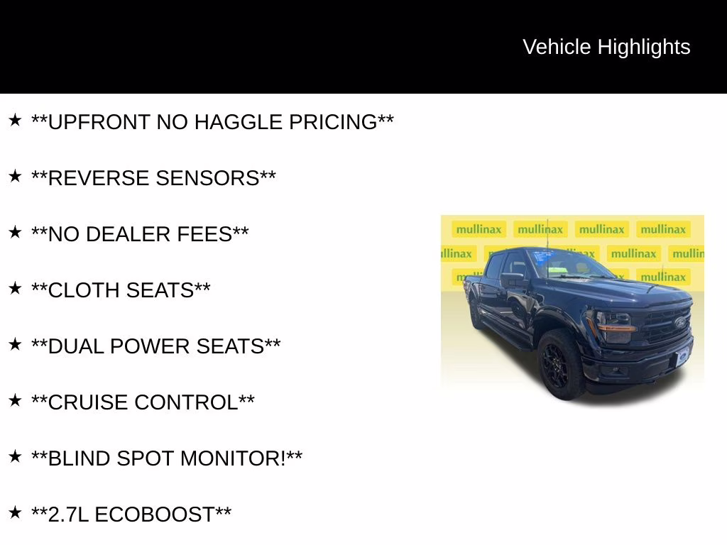 2024 Antimatter Blue Metallic Ford F-150 XLT 4X4 Truck