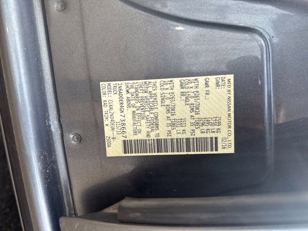 2016 Gun Metallic Nissan Frontier SV RWD Truck