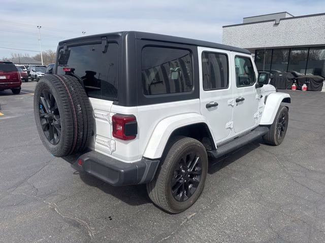 2023 Bright White Clearcoat Jeep Wrangler Sahara 4xe 4X4 SUV