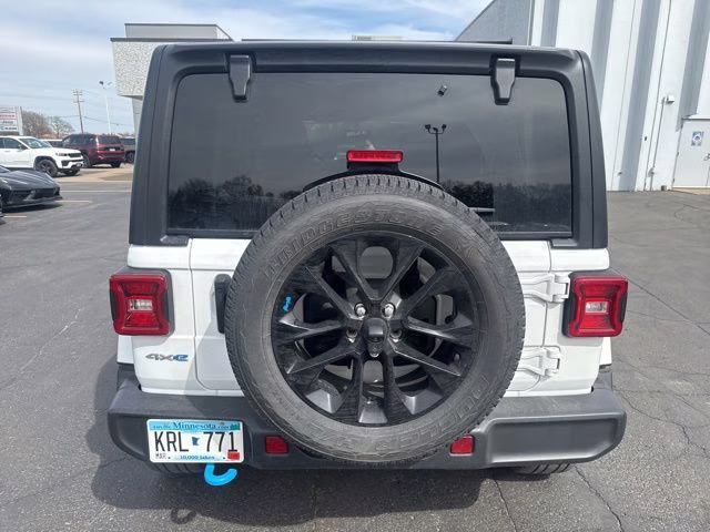 2023 Bright White Clearcoat Jeep Wrangler Sahara 4xe 4X4 SUV