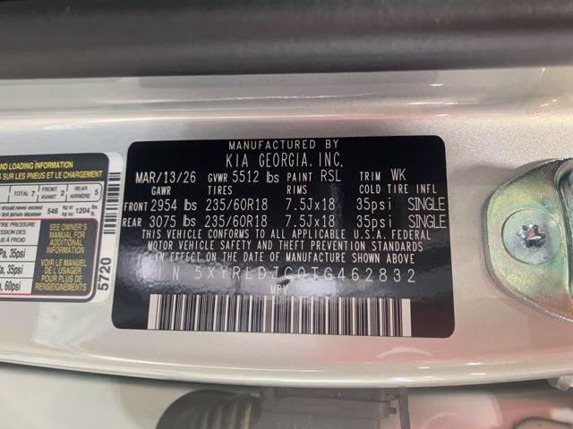 2026 Ivory Silver Kia Sorento S AWD SUV