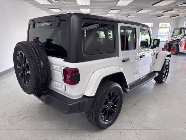 2023 Bright White Clearcoat Jeep Wrangler Sahara 4xe 4X4 SUV