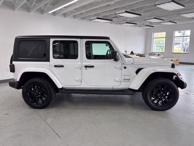 2023 Bright White Clearcoat Jeep Wrangler Sahara 4xe 4X4 SUV