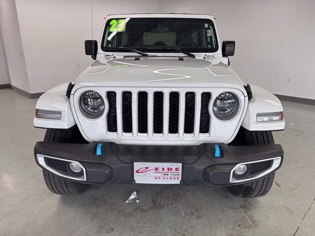 2023 Bright White Clearcoat Jeep Wrangler Sahara 4xe 4X4 SUV