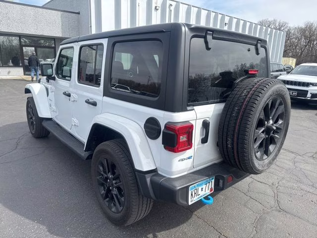 2023 Bright White Clearcoat Jeep Wrangler Sahara 4xe 4X4 SUV