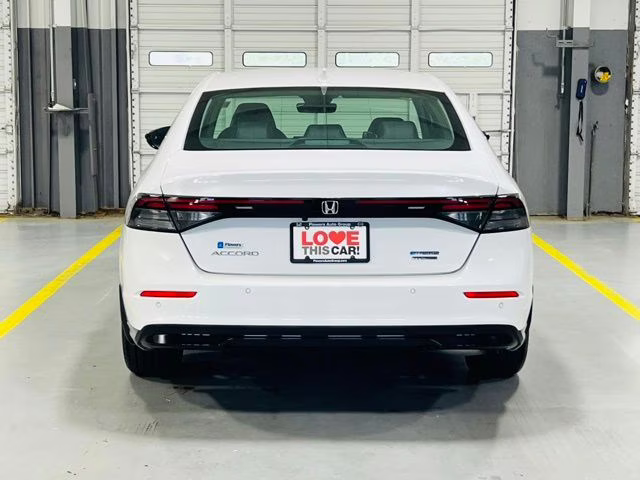 2023 White Honda Accord Hybrid Touring FWD Sedan