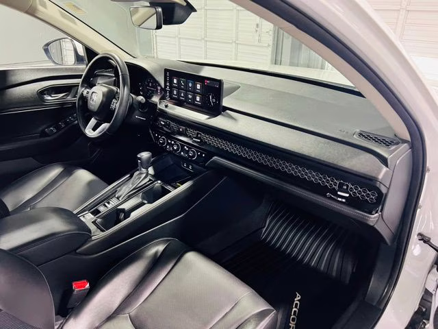2023 White Honda Accord Hybrid Touring FWD Sedan