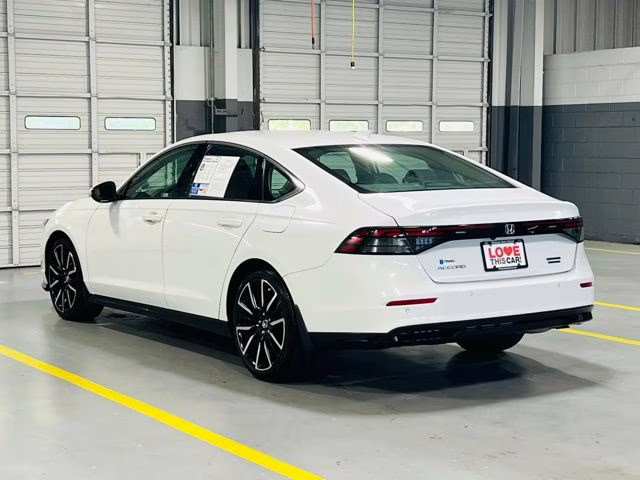 2023 White Honda Accord Hybrid Touring FWD Sedan