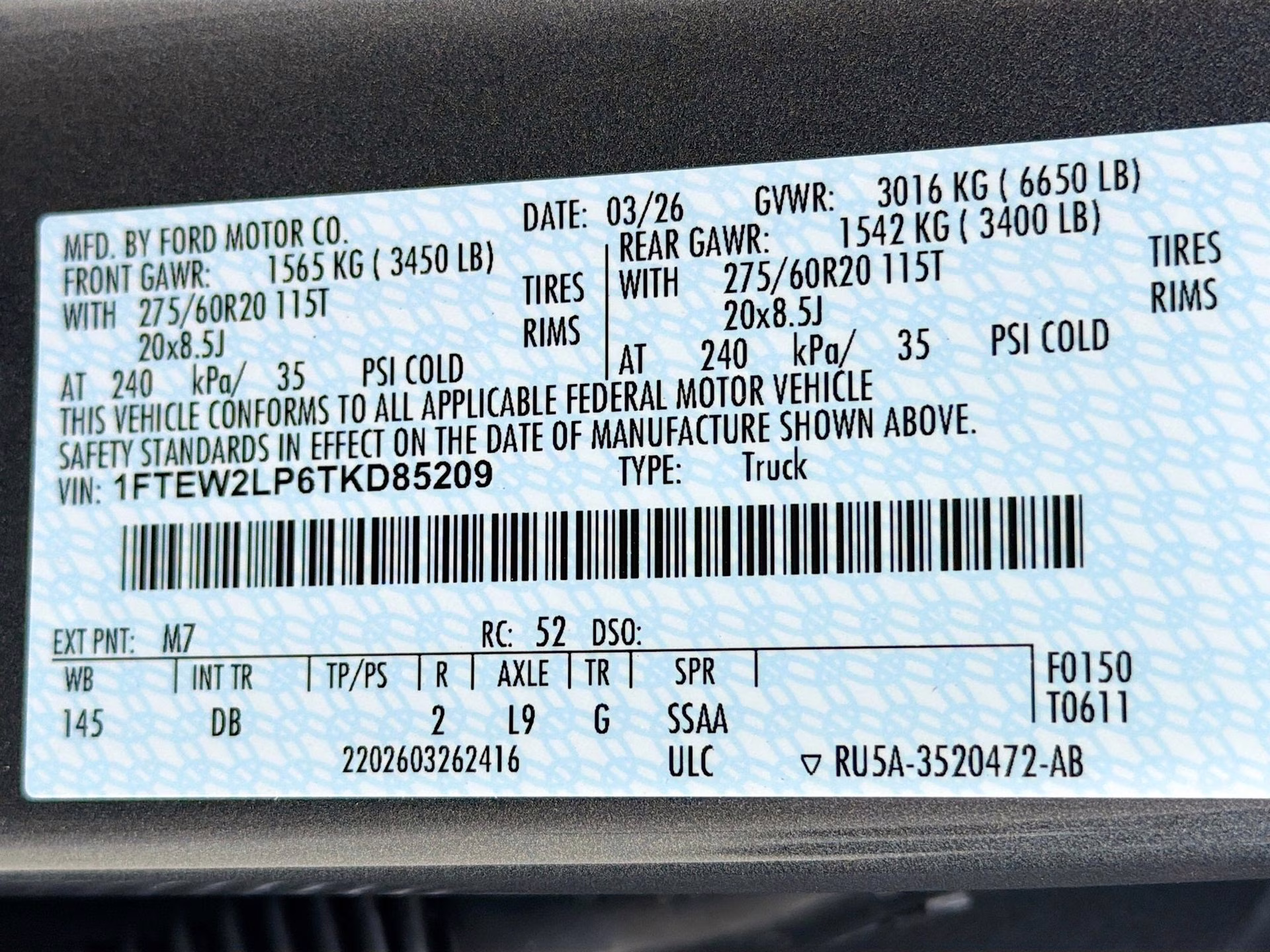 2026 Carbonized Gray Metallic Ford F-150 STX 4X4 Truck