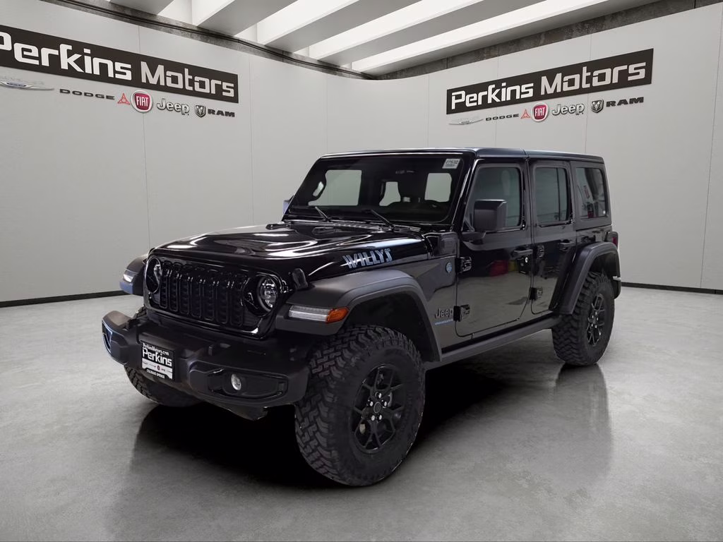 2025 Black Clearcoat Jeep Wrangler 4xe Willys 4X4 SUV