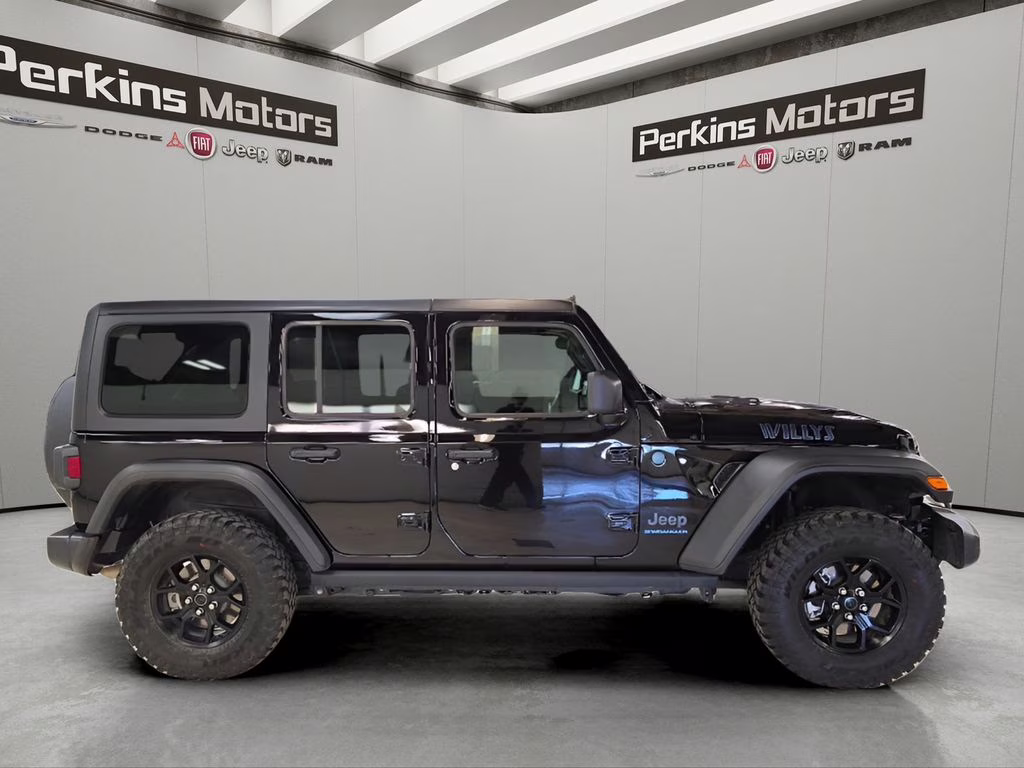 2025 Black Clearcoat Jeep Wrangler 4xe Willys 4X4 SUV