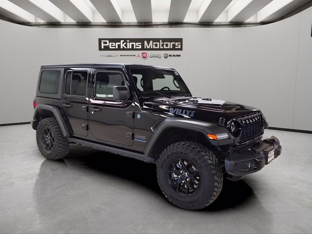 2025 Black Clearcoat Jeep Wrangler 4xe Willys 4X4 SUV