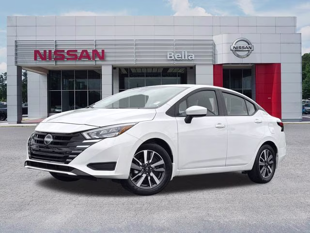 2025 Aspen White Tricoat Nissan Versa 1.6 SV FWD Sedan