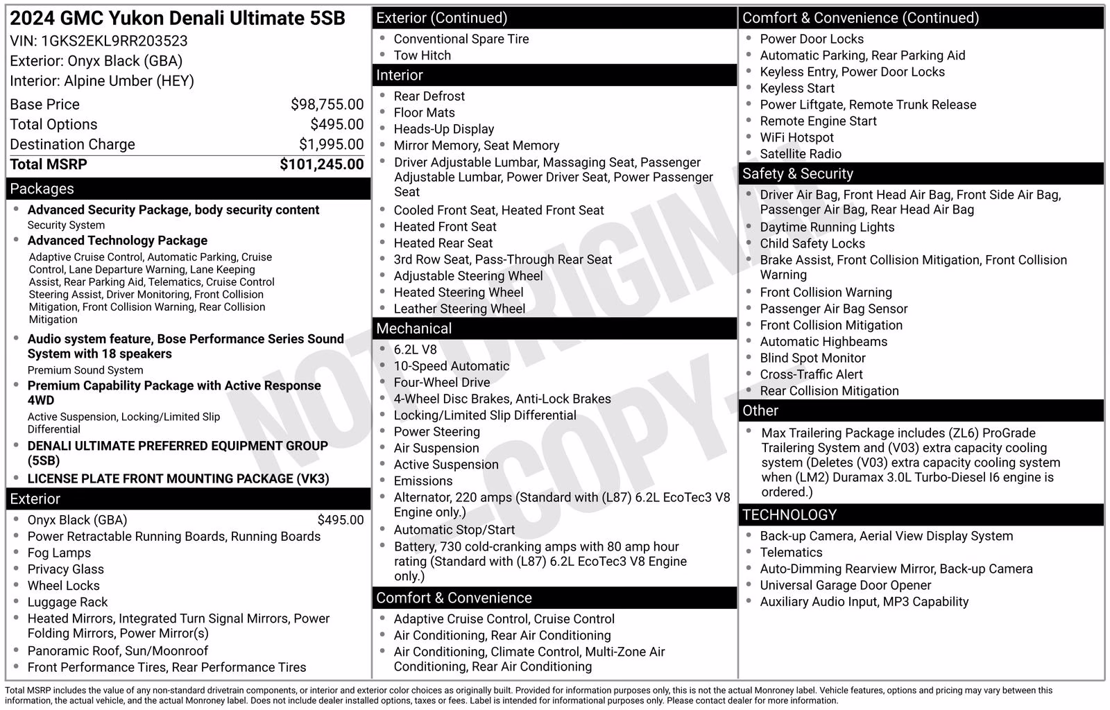 2024 Onyx Black GMC Yukon Denali Ultimate 4X4 SUV