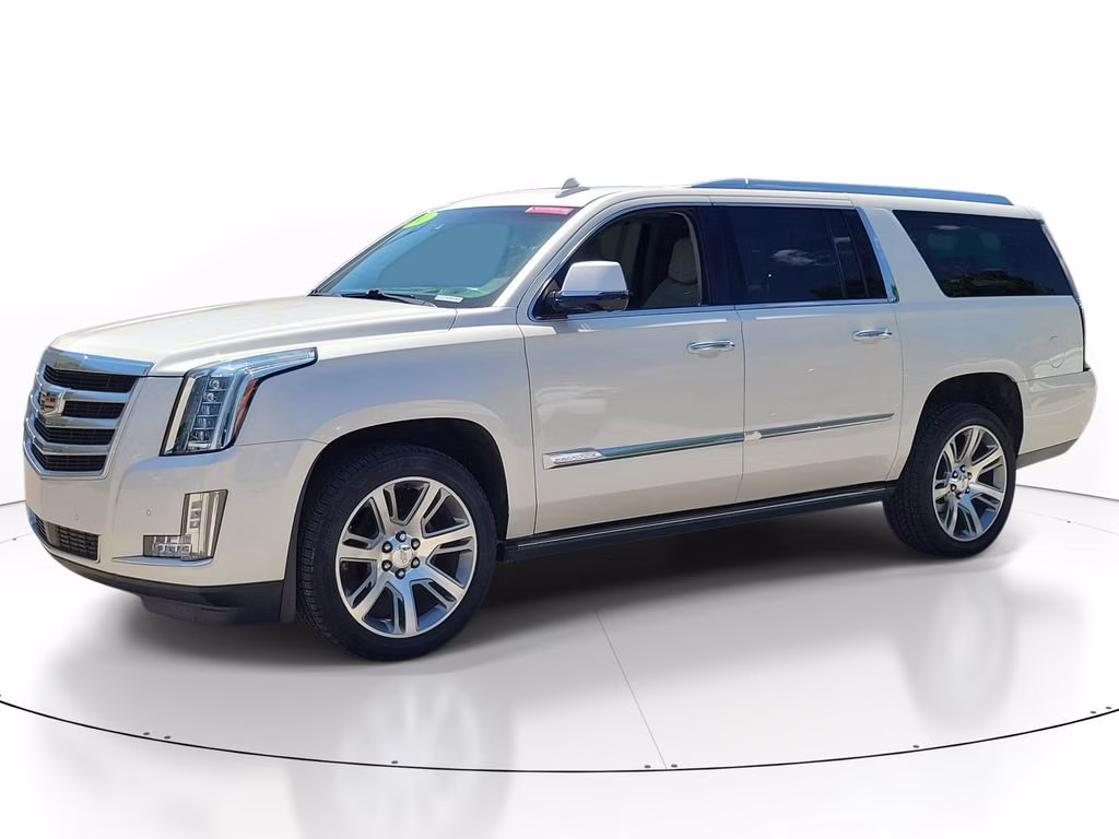 2015 White Diamond Tricoat Cadillac Escalade ESV Premium RWD SUV
