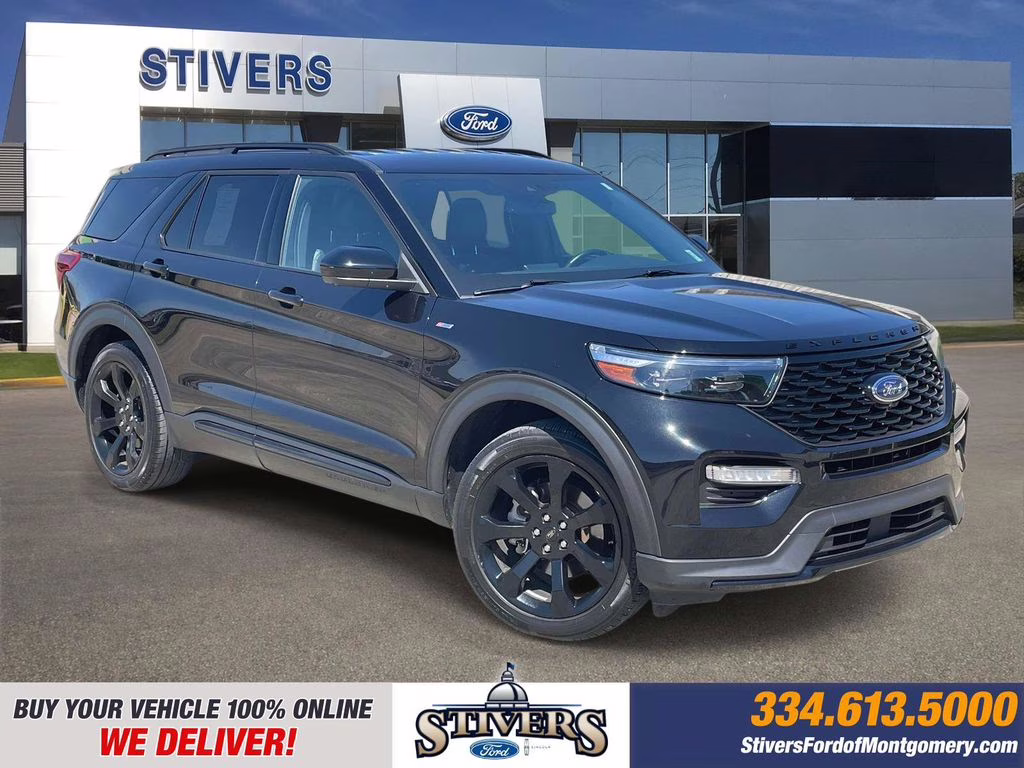 2023 Agate Black Metallic Ford Explorer ST-Line RWD SUV