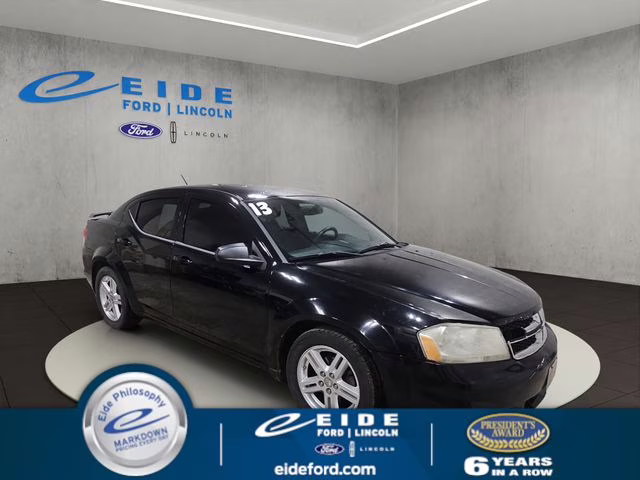 2013 Black Clearcoat Dodge Avenger SE FWD Sedan