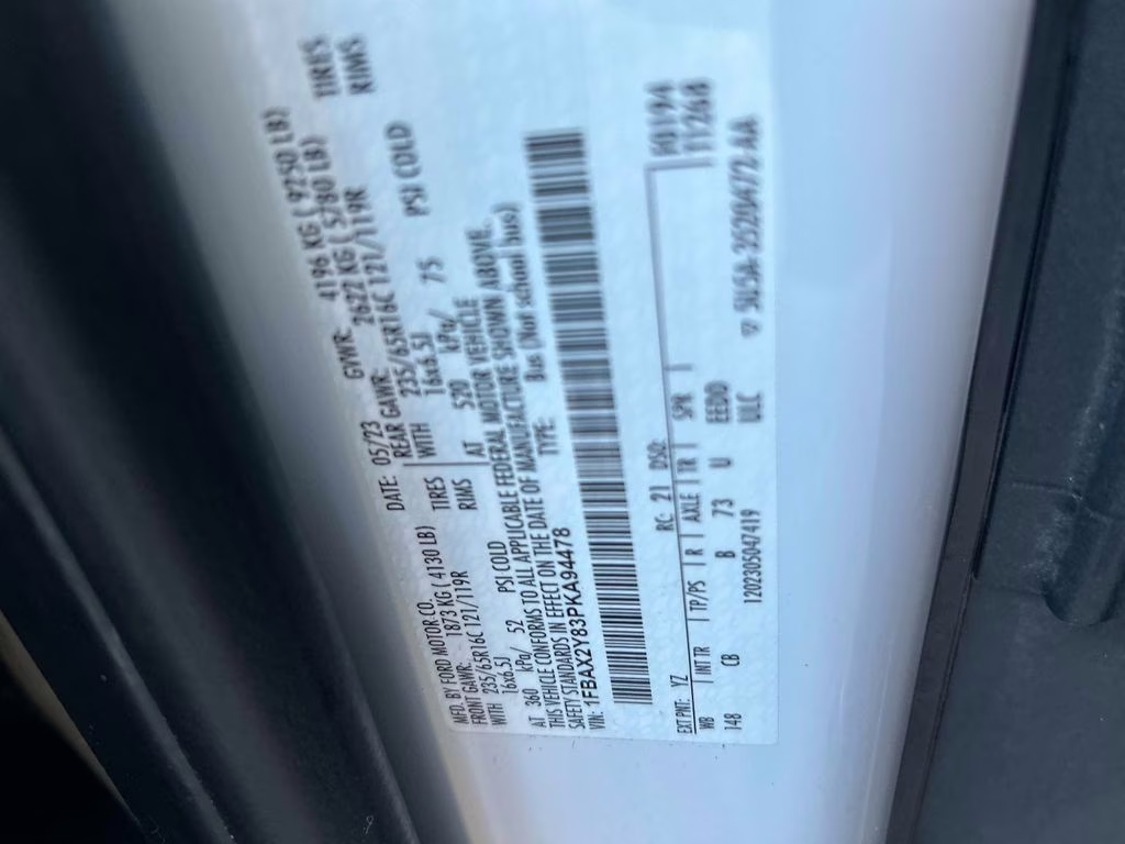 2023 Oxford White Ford Transit-350 XLT RWD Crossover