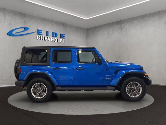 2023 Hydro Blue Pearl Coat Jeep Wrangler Sahara 4X4 SUV