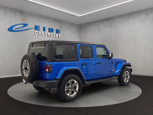 2023 Hydro Blue Pearl Coat Jeep Wrangler Sahara 4X4 SUV